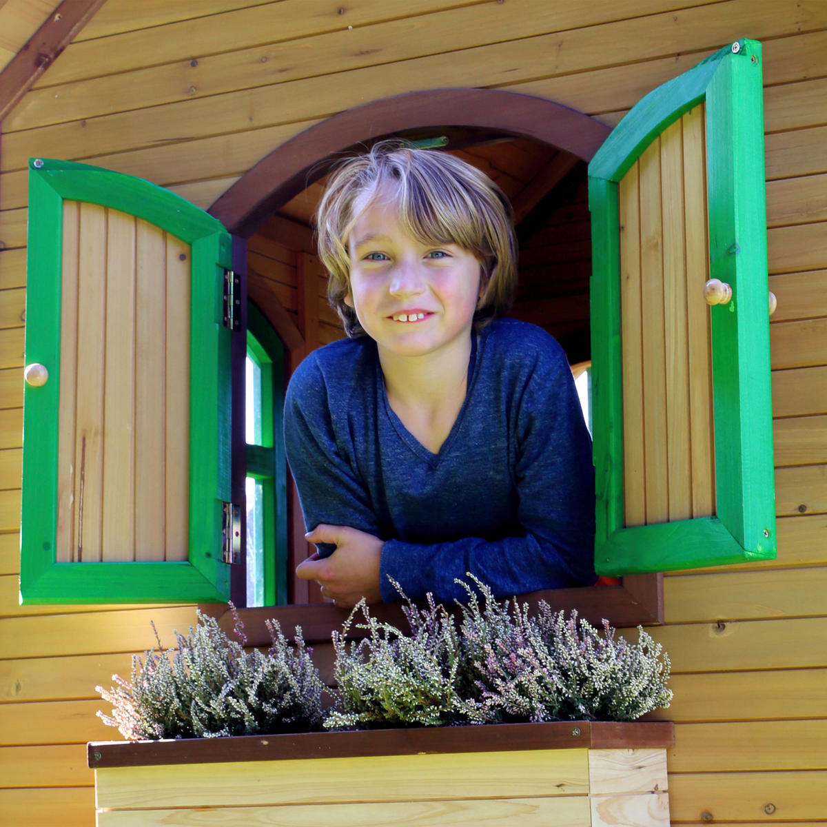 AXI Spielhaus Sarah braun B/H/L: ca. 370x291x191 cm Sarah - braun/grün (191,00/370,00/291,00cm) - AXI