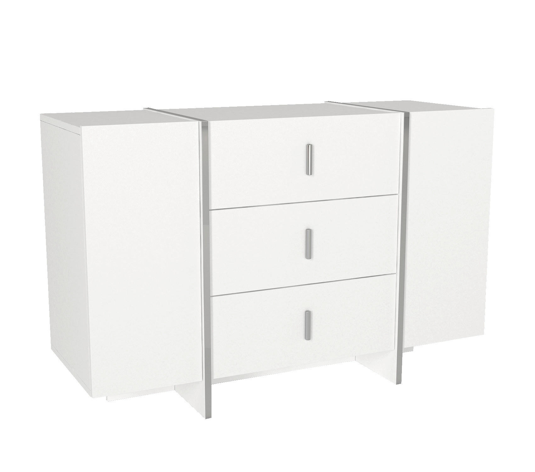 Kommode Veyron weiß B/H/T: ca. 120x78x44 cm Veyron - weiß (120,00/78,00/44,00cm) - moebel17