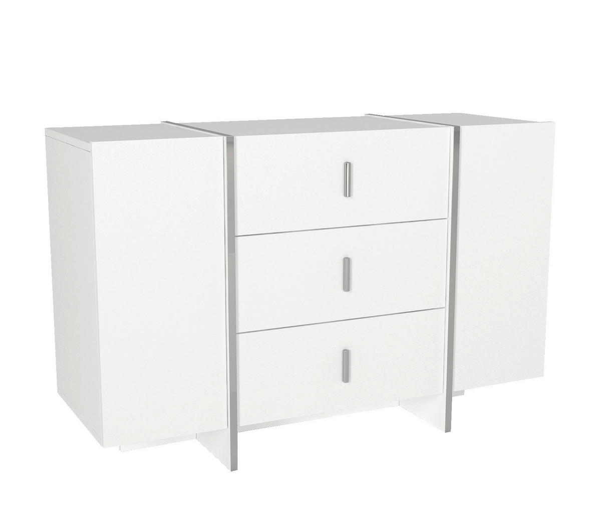 Kommode Veyron weiß B/H/T: ca. 120x78x44 cm Veyron - weiß (120,00/78,00/44,00cm) - moebel17
