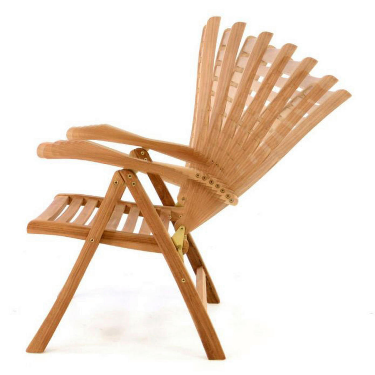 VCM Gartenstuhl braun Teakholz B/H/T: ca. 61x111x65 cm Gartenstuhl - braun (61,00/111,00/65,00cm) - VCM