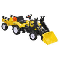 HOMCOM Kinder-Trettraktor gelb B/H/L: ca. 41x52x167 cm Kinder-Trettraktor - gelb (167,00/41,00/52,00cm) - HOMCOM