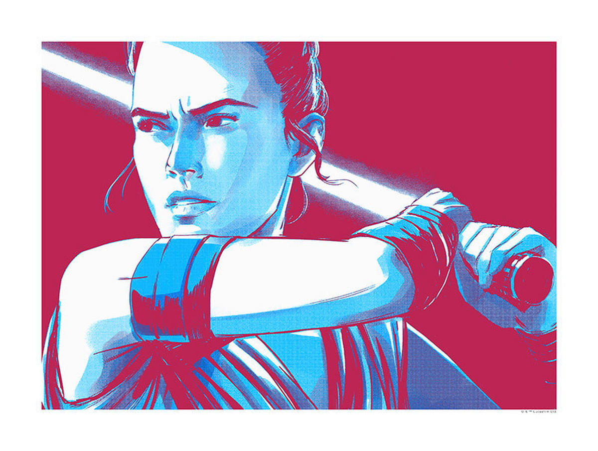 Komar Poster Star Wars Faces Rey Star Wars B/L: ca. 40x30 cm Star Wars Faces Rey - (40,00/30,00cm) - Komar