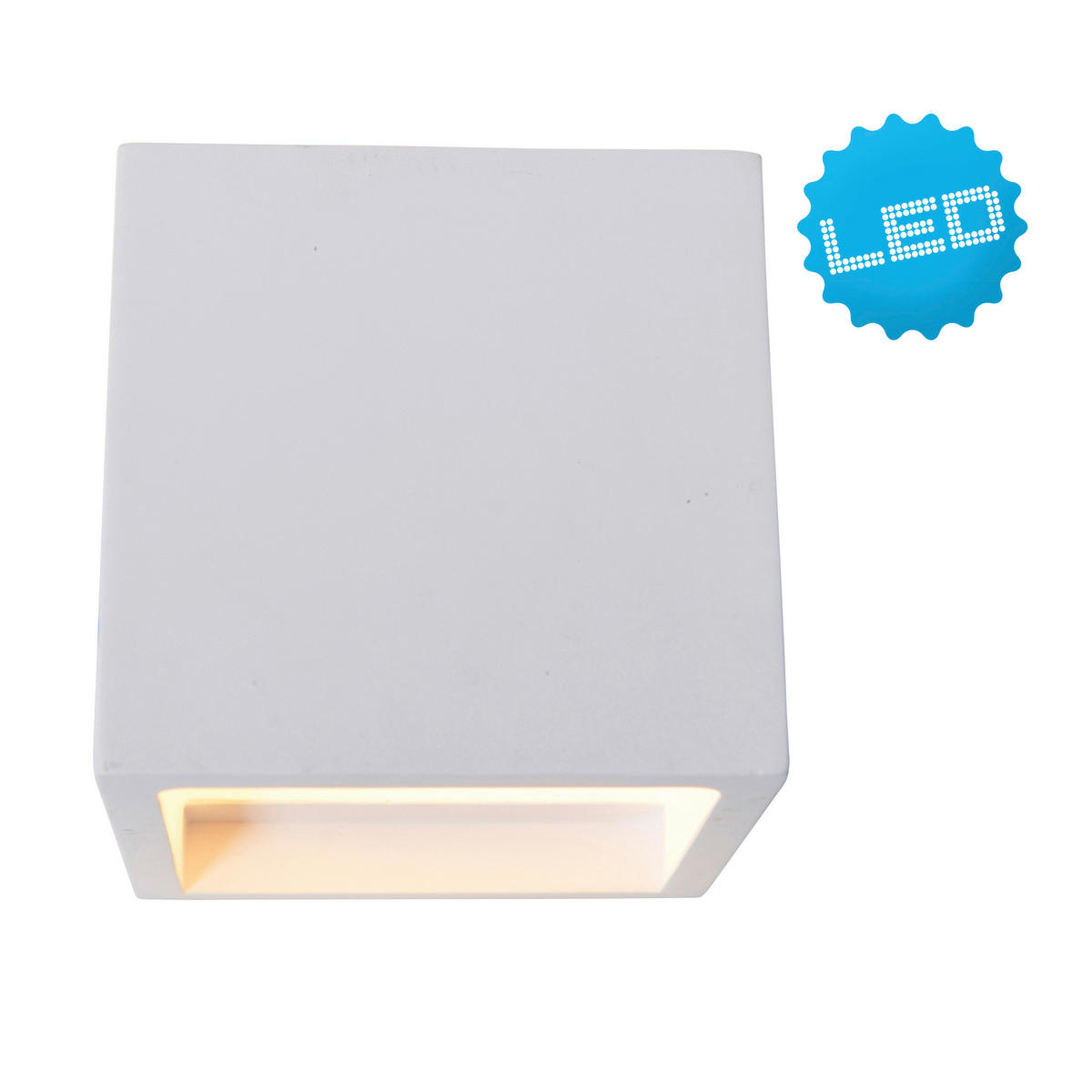 Näve Leuchten LED-Leuchten 1169723 weiß Gips B/H/T: ca. 11,5x11,5x11,5 cm 1 Brennstellen LED-Wandleuchte - weiß (11,50/11,50/11,50cm) - Näve Leuchten
