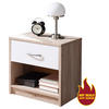 Nachtkonsole Pepe Eiche San-Remo Nachbildung weiß B/H/T: ca. 39x41x28 cm Pepe - Eiche/weiß (39,00/41,00/28,00cm)
