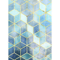 Komar Poster Mosaik Azzuro Abstrakt B/L: ca. 50x70 cm Mosaik Azzuro - (50,00/70,00cm) - Komar