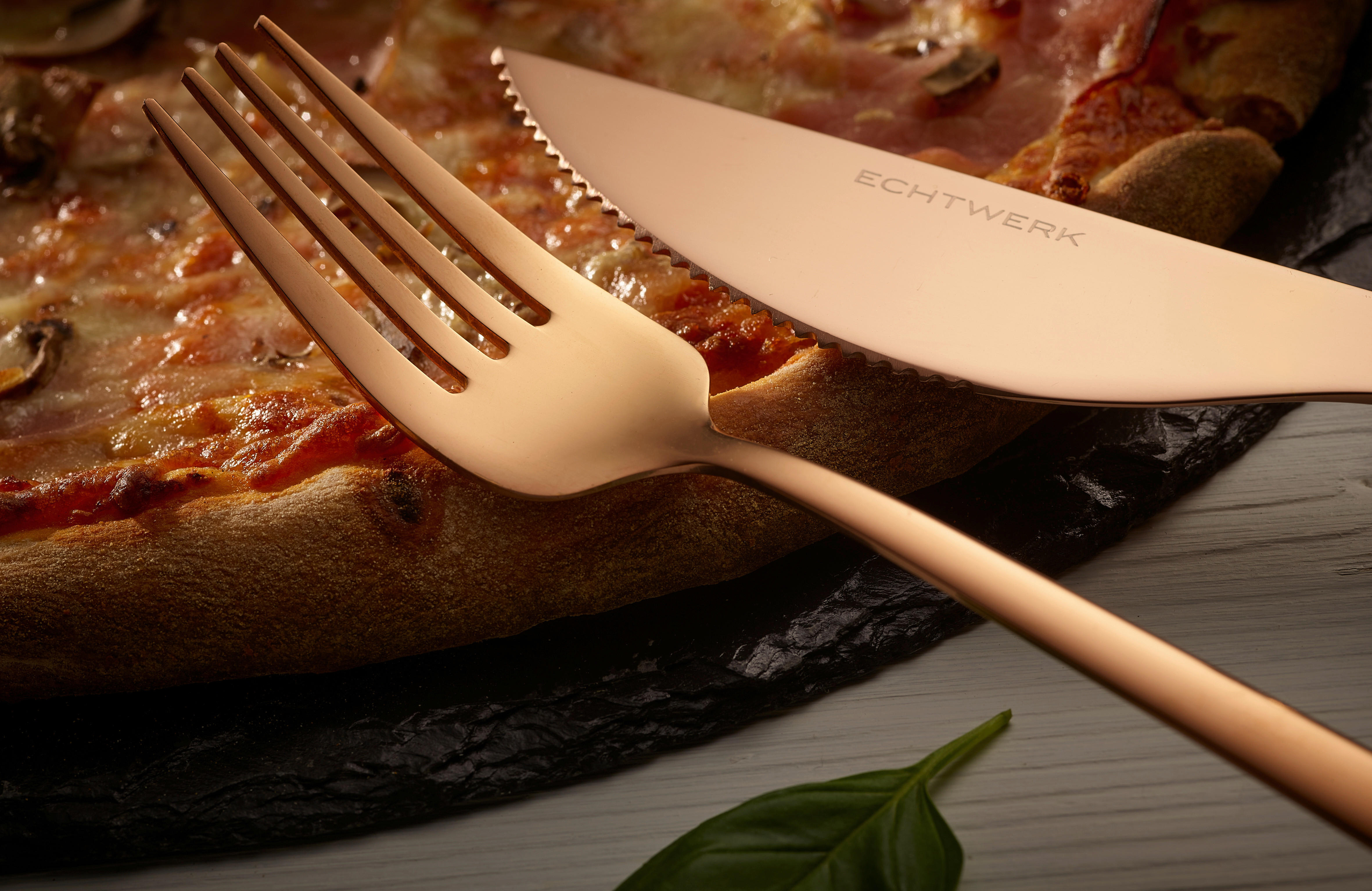 ECHTWERK Besteckset bronze Edelstahl 8 tlg. Pizzabesteckset_8tlg. - bronze (28,00/26,20/2,50cm) - ECHTWERK