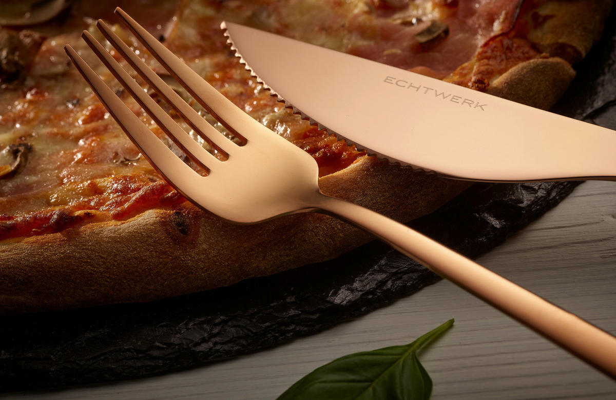 ECHTWERK Besteckset bronze Edelstahl 8 tlg. Pizzabesteckset_8tlg. - bronze (28,00/26,20/2,50cm) - ECHTWERK