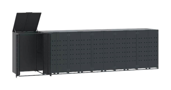 VidaXL Mülltonnenbox anthrazit Mülltonnenbox - anthrazit - VidaXL