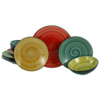 CreaTable Tafelservice Samoa bunt Steinzeug 12 tlg. Samoa - bunt - CreaTable