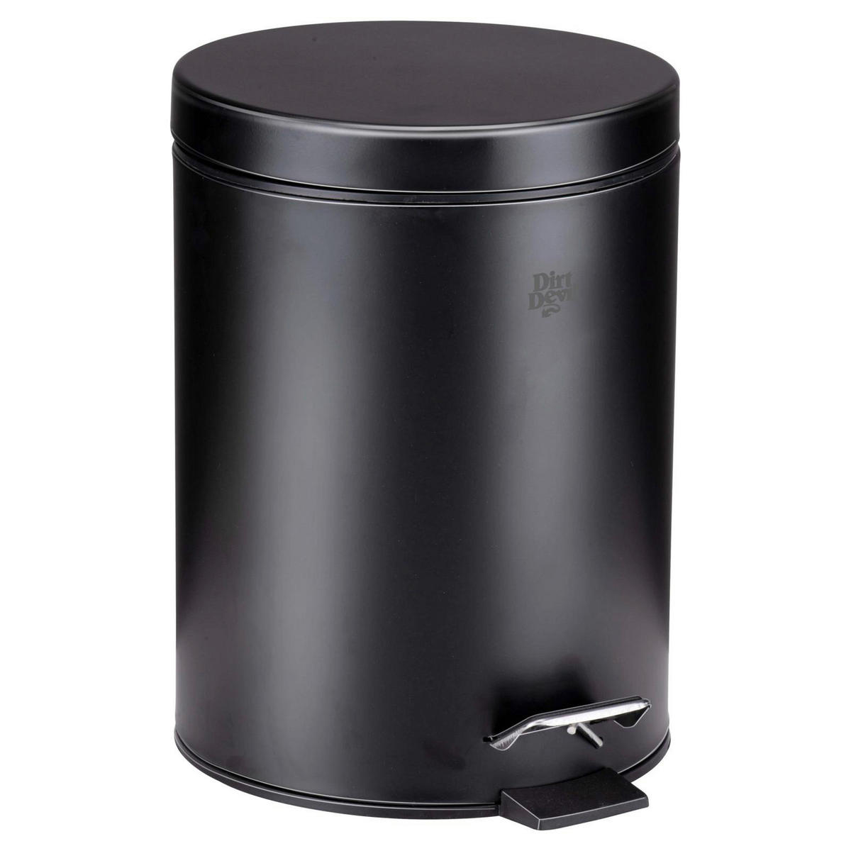 Dirt Devil Treteimer schwarz Edelstahl H/D: ca. 28x20,5 cm Treteimer - schwarz (20,50/28,00cm) - Dirt Devil