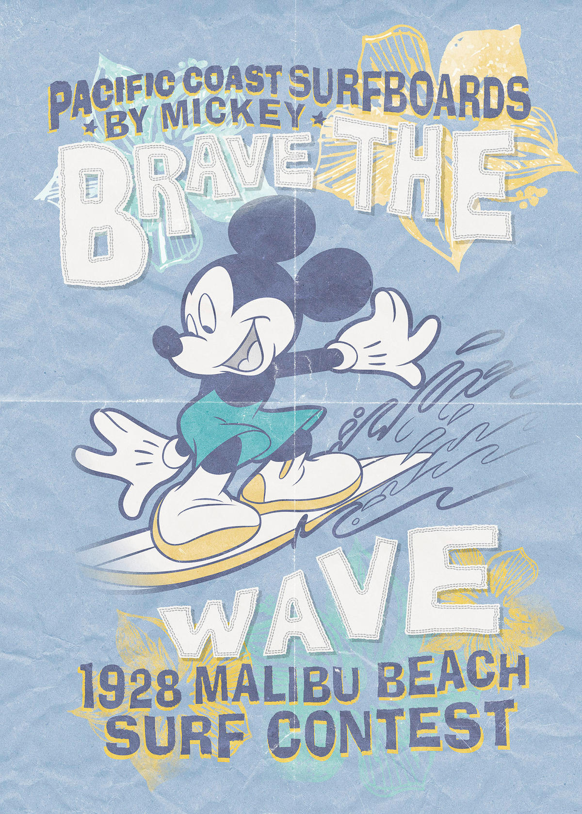 Komar Fototapete Mickey Brave the Wave IADX4-014 B/H: ca. 200x280 cm Mickey Brave the Wave IADX4-014 - (200,00/280,00cm) - Komar