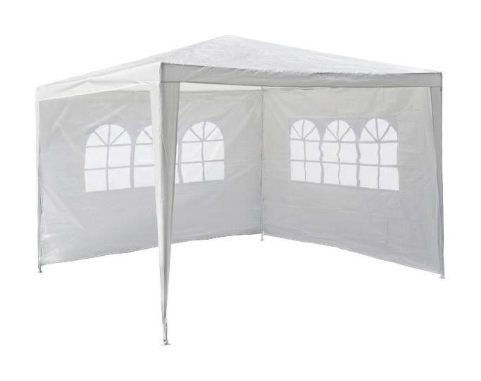VCM Pavillon weiß Stahlrohr B/H/L: ca. 300x197x300 cm Pavillon_3x3m_2_Seitenteile - weiß (300,00/300,00/197,00cm) - VCM