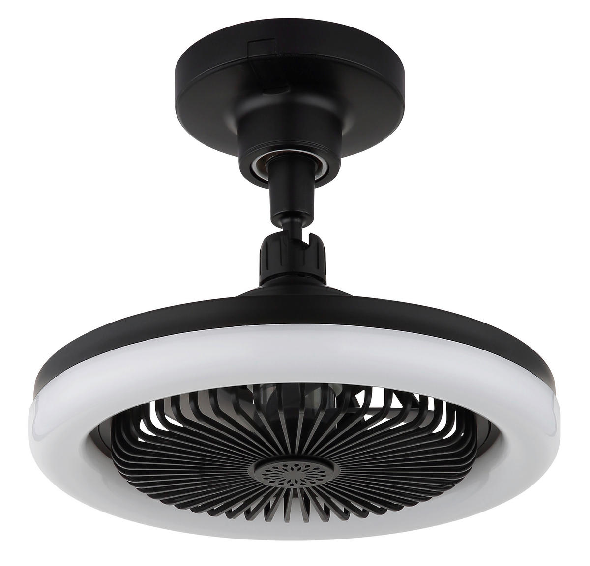 GLOBO Deckenventilator Opal mattschwarz H/D: ca. 21,7x25,8 cm max. 20 W LIDEA - Opal/mattschwarz (25,80/21,70cm) - GLOBO