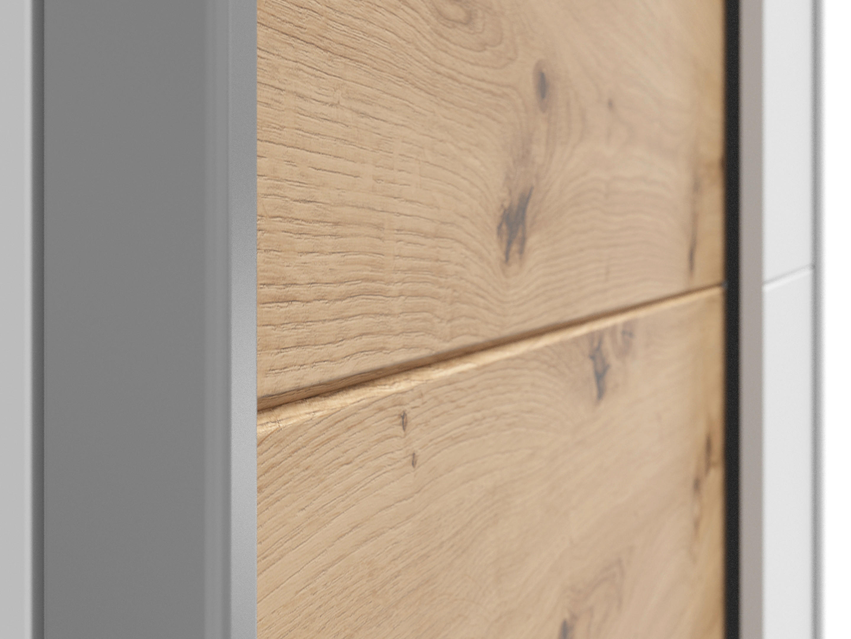 Schwebetürenschrank Time weiß Eiche Artisan Nachbildung B/H/T: ca. 170,3x190,5x59 cm Time - Eiche/weiß (170,30/190,50/59,00cm)