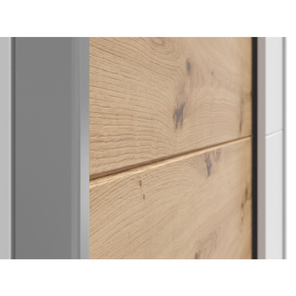 Thumbnail - Schwebetürenschrank Time weiß Eiche Artisan Nachbildung B/H/T: ca. 170,3x190,5x59 cm
