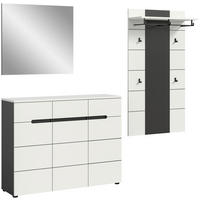 Garderobe Canu basaltgrau Nachbildung weiß B/H/T: ca. 215x190x37 cm Canu - weiß/basaltgrau (215,00/190,00/37,00cm) - xonox.home