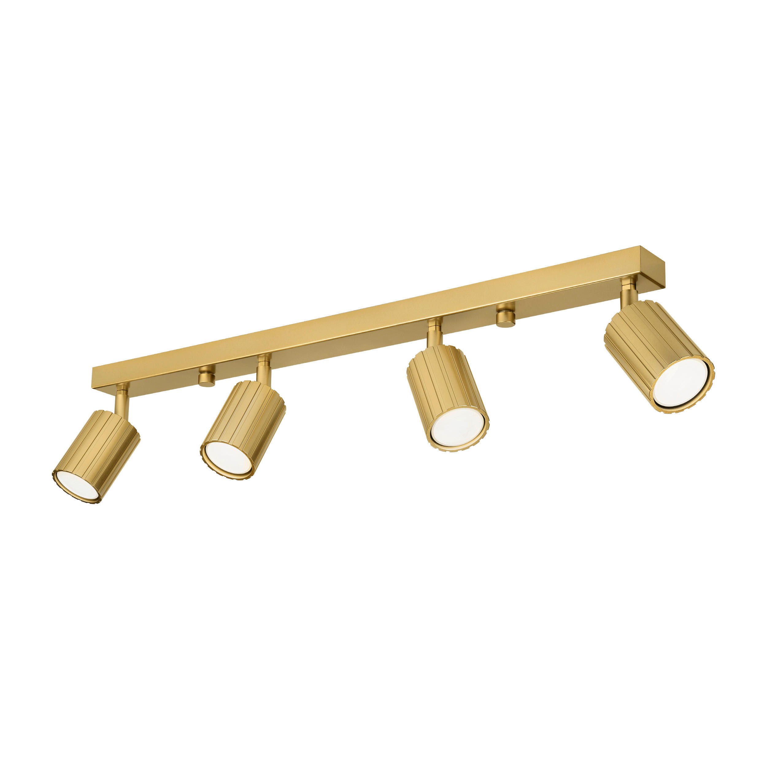 Lamkur Strahler gold Stahl B/H/L: ca. 6,5x16,5x81 cm 4 Brennstellen Prisma - gold (81,00/6,50/16,50cm) - Lamkur