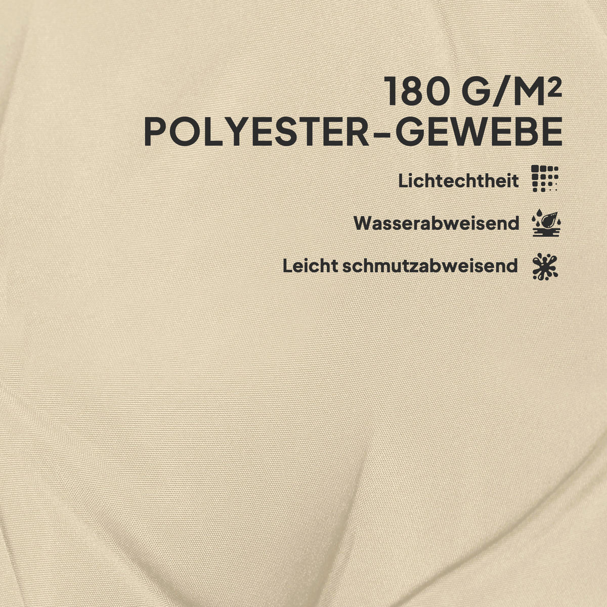 Outsunny Sitzkissen 4er Set beige Polyester B/H/L: ca. 50x5x108 cm Sitzkissen 4er Set - beige (108,00/50,00/5,00cm) - Outsunny