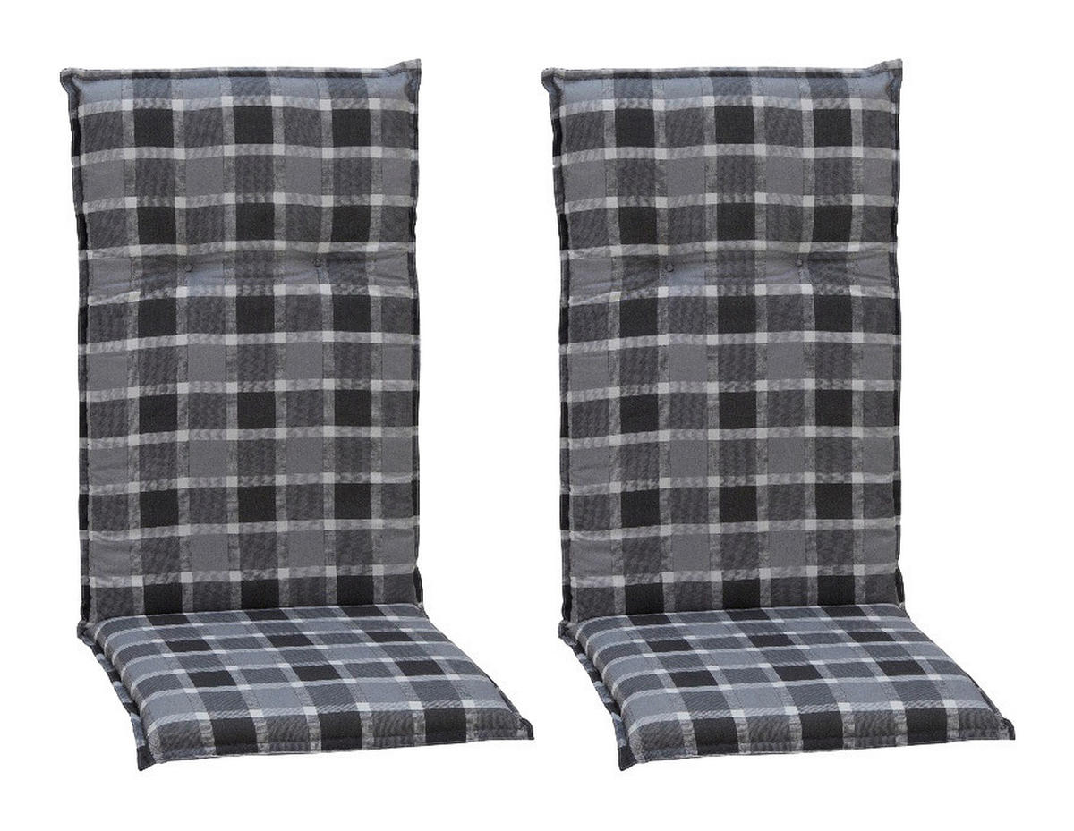 Beo Saumauflage für Hochlehner Belgrad grauschwarz Polyester-Mischgewebe B/H/S: ca. 50x118x6 cm 2er Set Belgrad - grauschwarz (50,00/118,00cm) - Beo