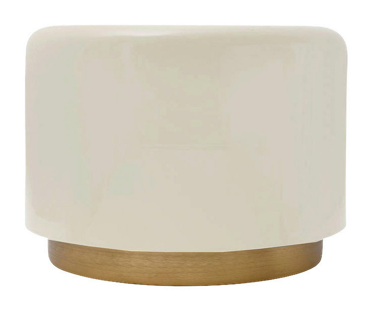 360 Living Hocker Artisse 251 elfenbein gold Metall H/D: ca. 43x51,5 cm Artisse 251 - gold/elfenbein (51,50/43,00cm) - 360 Living