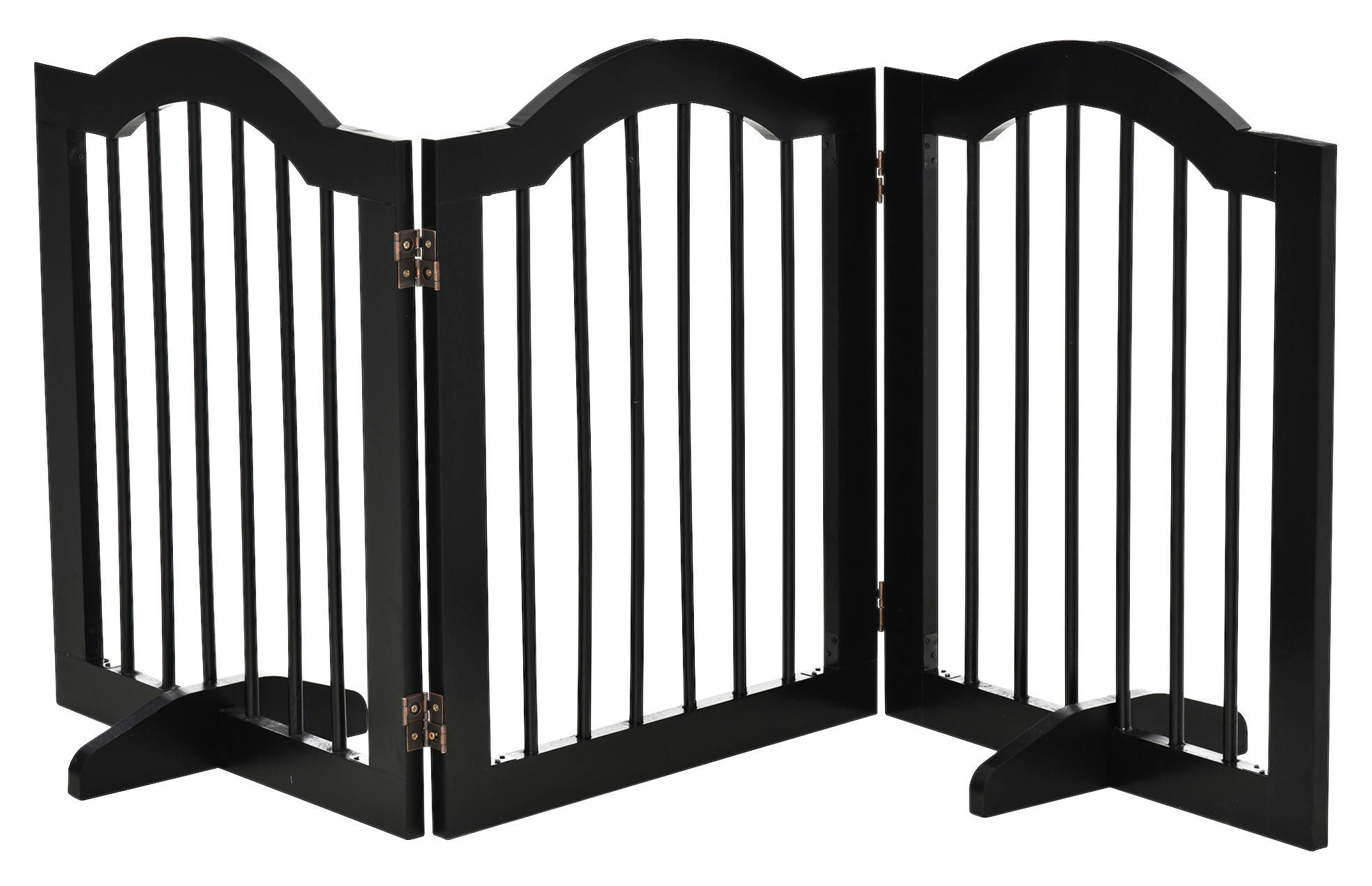 PawHut Hunde-Schutzgitter schwarz Polypropylen B/H/L: ca. 29,5x154,5x61 cm Hunde-Absperrgitter - schwarz (61,00/29,50/154,50cm) - PawHut