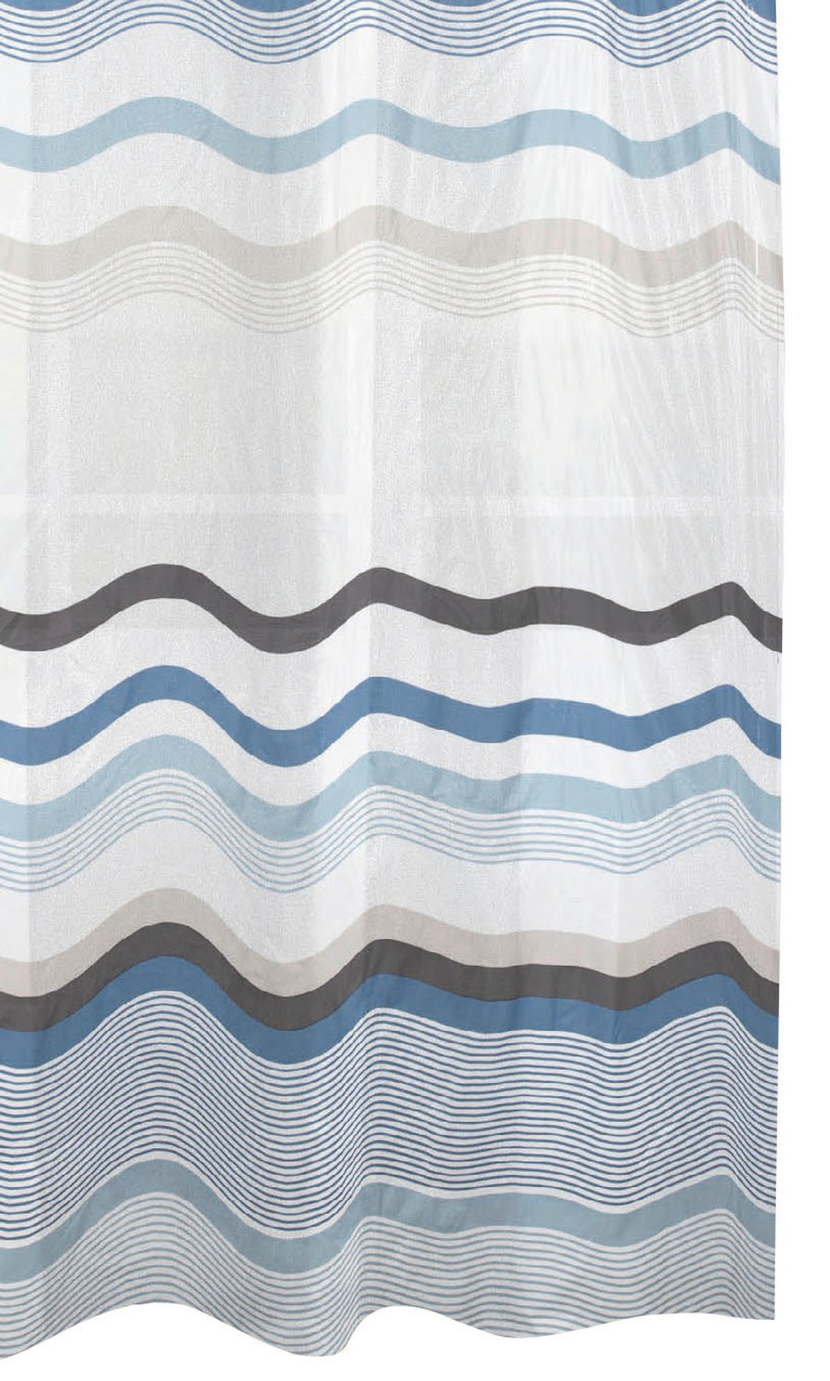Duschvorhang Polyethylen (recycelt) B/L: ca. 180x200 cm Duschvorhang_Wave - (180,00/200,00cm) - Acus