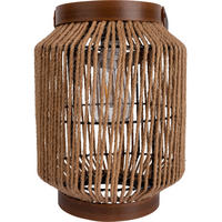 LED-Solarleuchte 5292727 natur Hanfseil Metall H/D: ca. 29x22 cm LED Solarleuchte "KORBINIAN" - natur (22,00/29,00cm) - Näve Leuchten