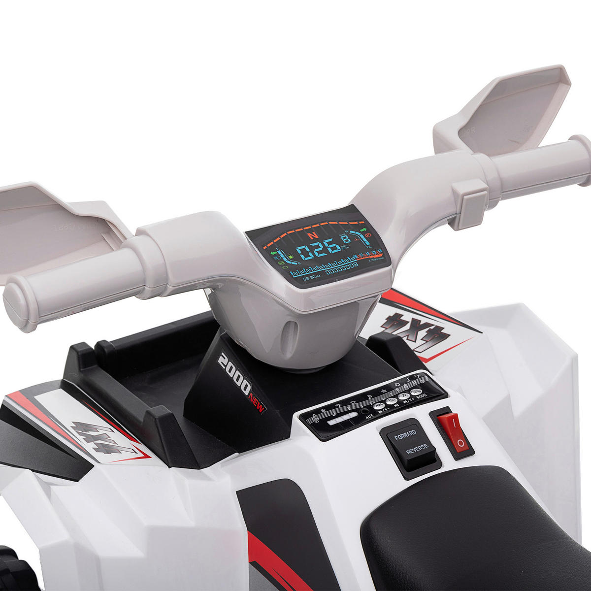 HOMCOM Elektroauto für Kinder weiß B/H/L: ca. 41,5x48,5x70 cm Elektroauto für Kinder - weiß (70,00/41,50/48,50cm) - HOMCOM