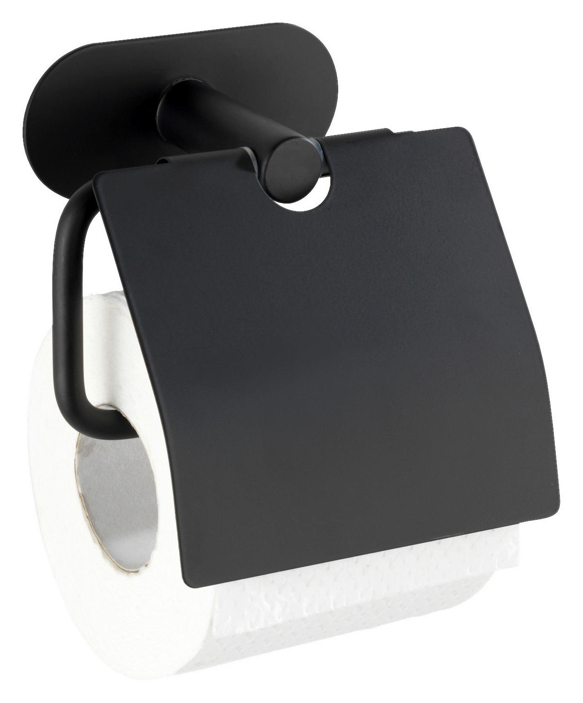 Toilettenpapierhalter schwarz Edelstahl B/H/T: ca. 14x12,5x7 cm Toilettenpapierhalter_Orea_Black - schwarz (14,00/12,50/7,00cm) - Turbo-Loc