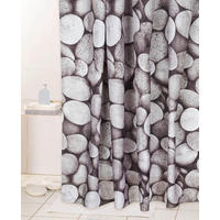 Duschvorhang grau Polyester-Mischgewebe B/L: ca. 180x200 cm Duschvorhang_Stone - grau (180,00/200,00cm) - Acus