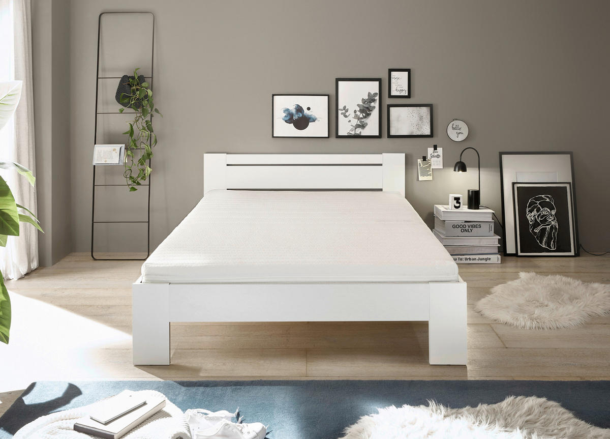 Futonbett Cannes weiß Liegefläche B/L: ca. 140x200 cm Cannes - weiß (145,00/71,00/204,00cm)