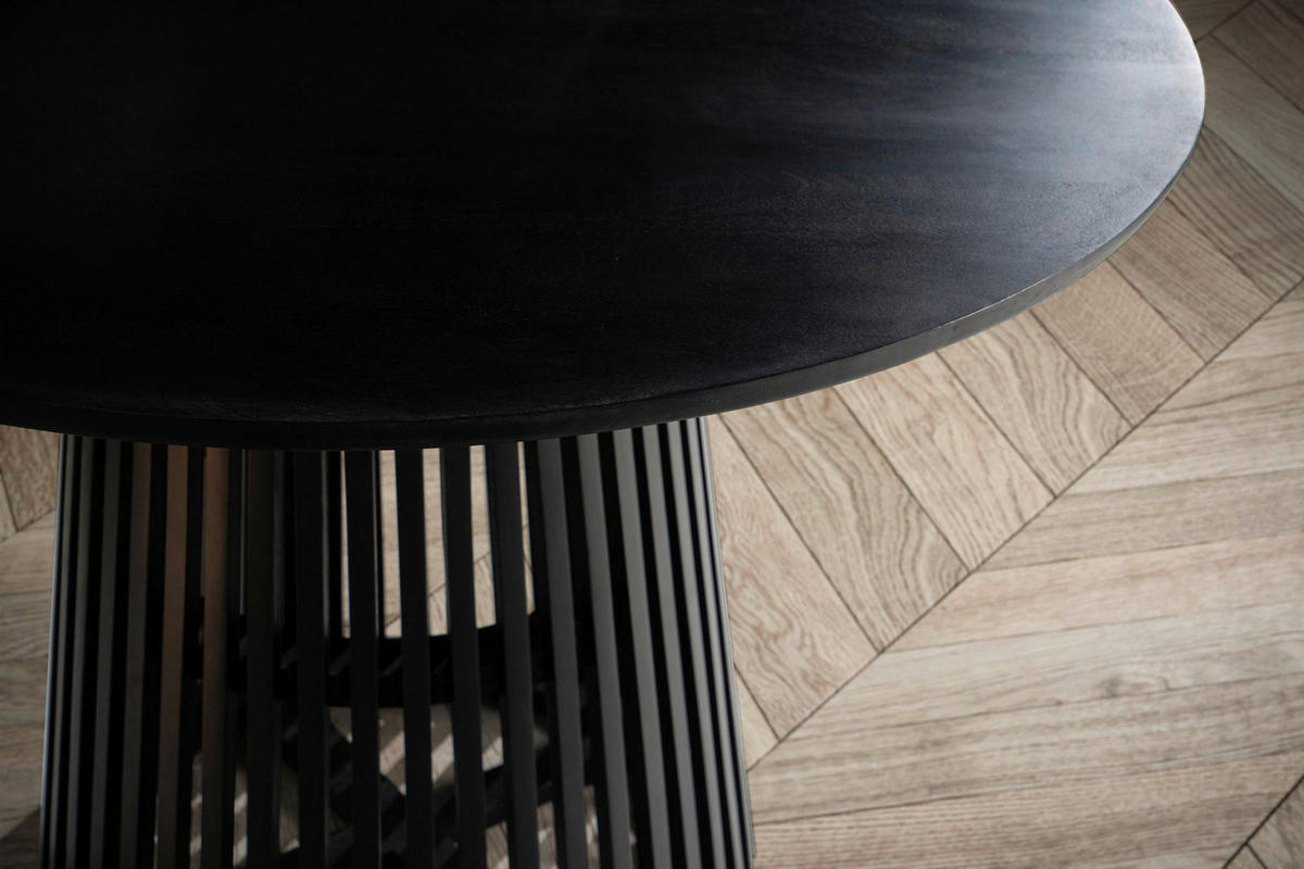 Esstisch schwarz H/D: ca. 77x120 cm Esstisch - schwarz (120,00/77,00cm) - Wohnling