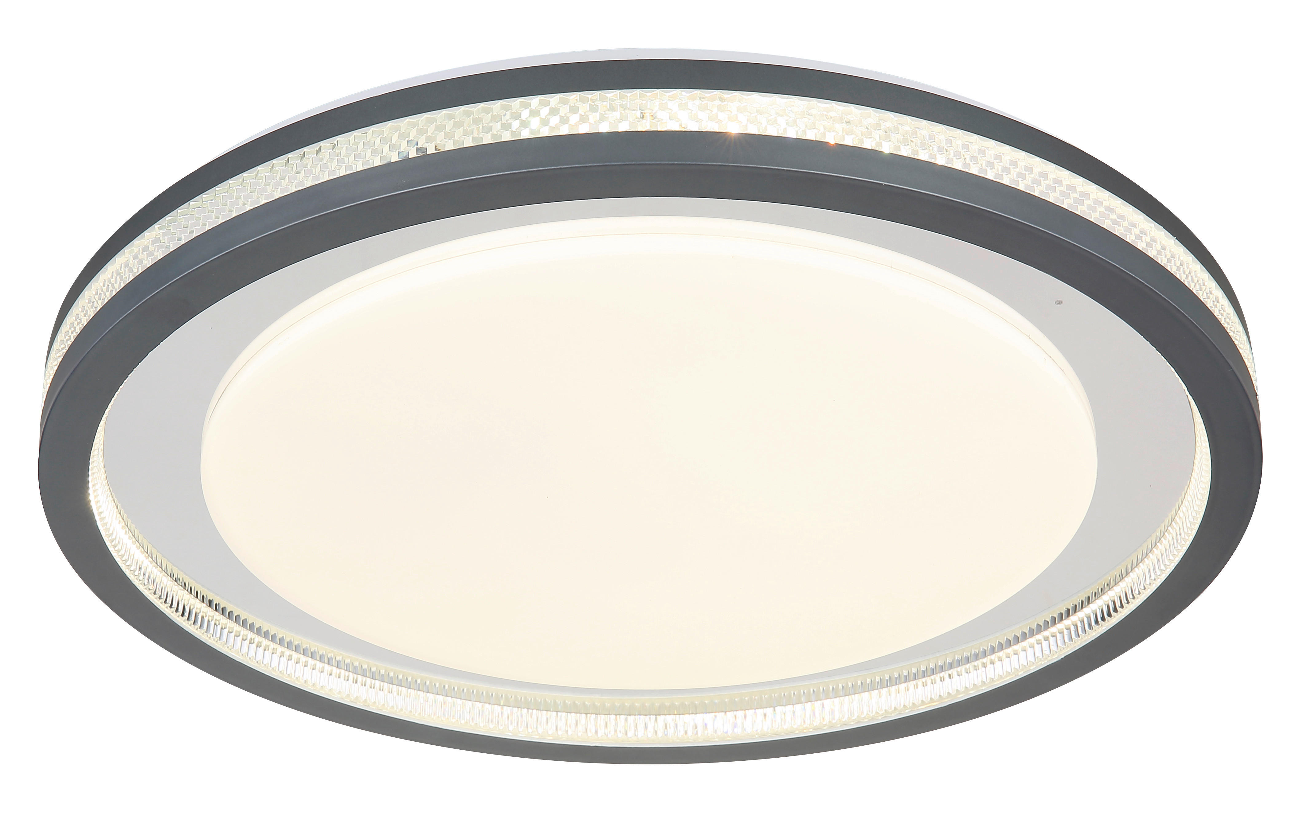GLOBO LED-Deckenleuchte weiß Opal Acryl Metall H/D: ca. 6,7x47,8 cm TERPSA - weiß/Opal (47,80/6,70cm) - GLOBO