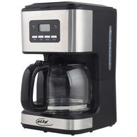Elta Kaffeeautomat KM-900.15TS silber schwarz Metall Glas Kunststoff B/H/L: ca. 27x19x33 cm Kaffeeautomat KM-900.15TS - schwarz/silber (33,00/27,00/19,00cm) - Elta