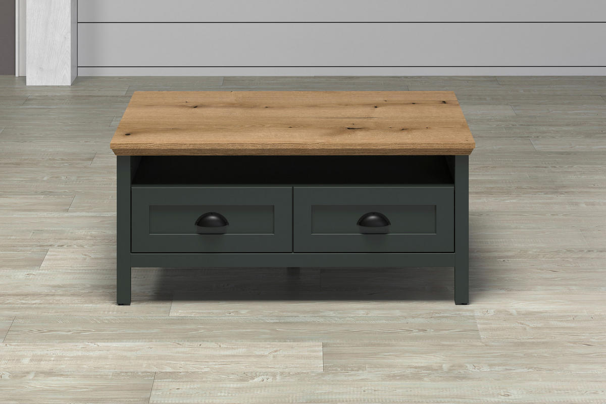 Couchtisch Stanton tannengrün Eiche Evoke Coast Nachbildung B/H/T: ca. 101x45x60 cm Stanton - Eiche/tannengrün (101,00/45,00/60,00cm)