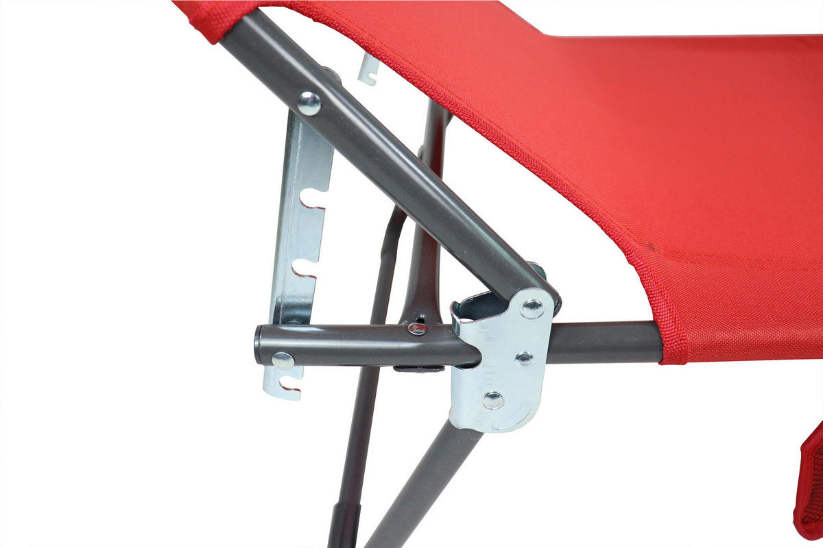 VCM Sonnenliege Bindox rot Stahl B/H/L: ca. 55x24x185 cm Bindox - rot (185,00/55,00/24,00cm) - VCM