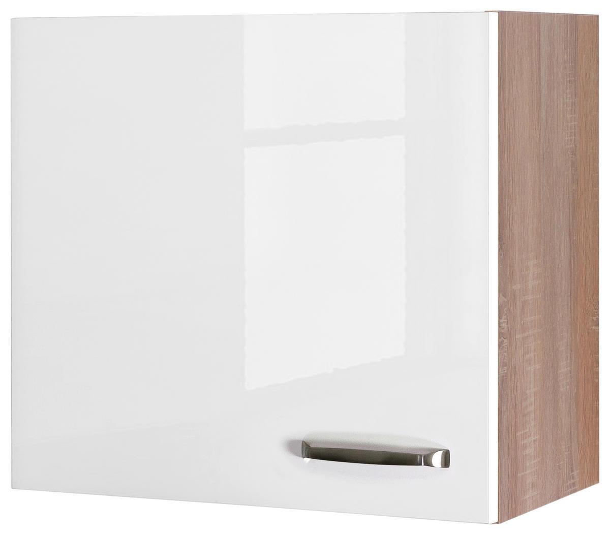 Hängeschrank Valero weiß Hochglanz B/H/T: ca. 60x54,8x32 cm Valero - Eiche/weiß (60,00/54,80/32,00cm) - Flex-Well
