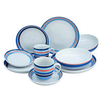 CreaTable Kombiservice Allround - COAST LINE blau Porzellan 10 tlg. Allround - COAST LINE - blau/weiß - CreaTable