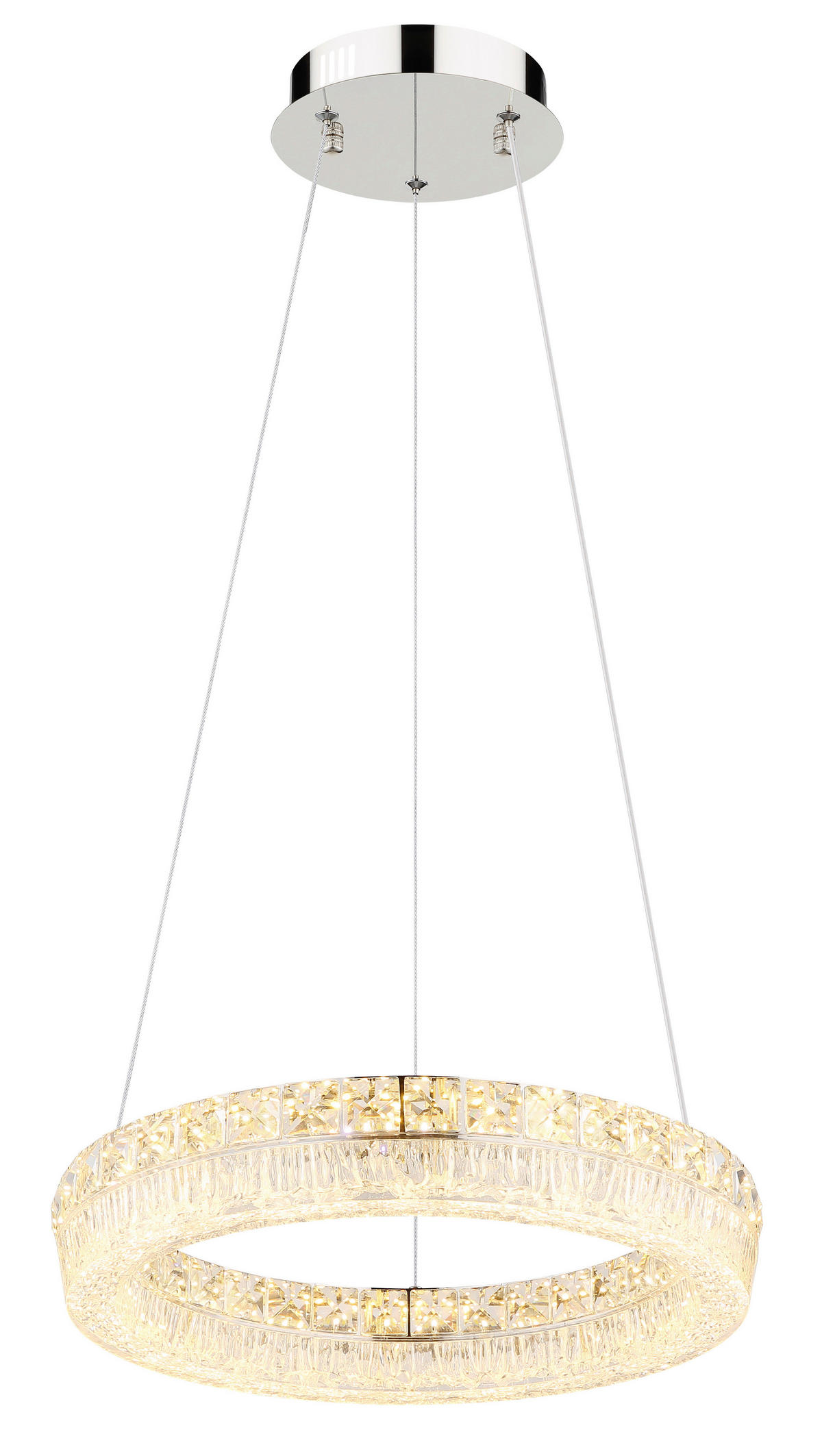 GLOBO Hängeleuchte klar Chrom Metall Acryl Glas H/D: ca. 120x40 cm 1.0 Brennstellen Laurel - klar/Chrom (40,00/120,00cm) - GLOBO