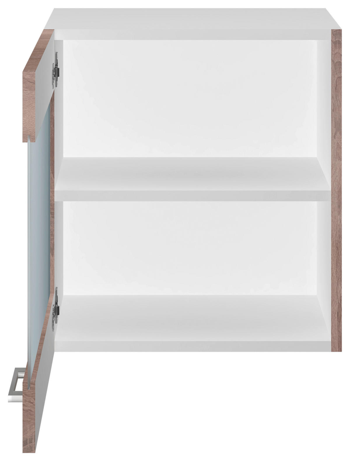 Glashängeschrank Samoa weiß Eiche Nachbildung B/H/T: ca. 50x54,8x32 cm Samoa - Eiche/weiß (50,00/54,80/32,00cm) - Flex-Well