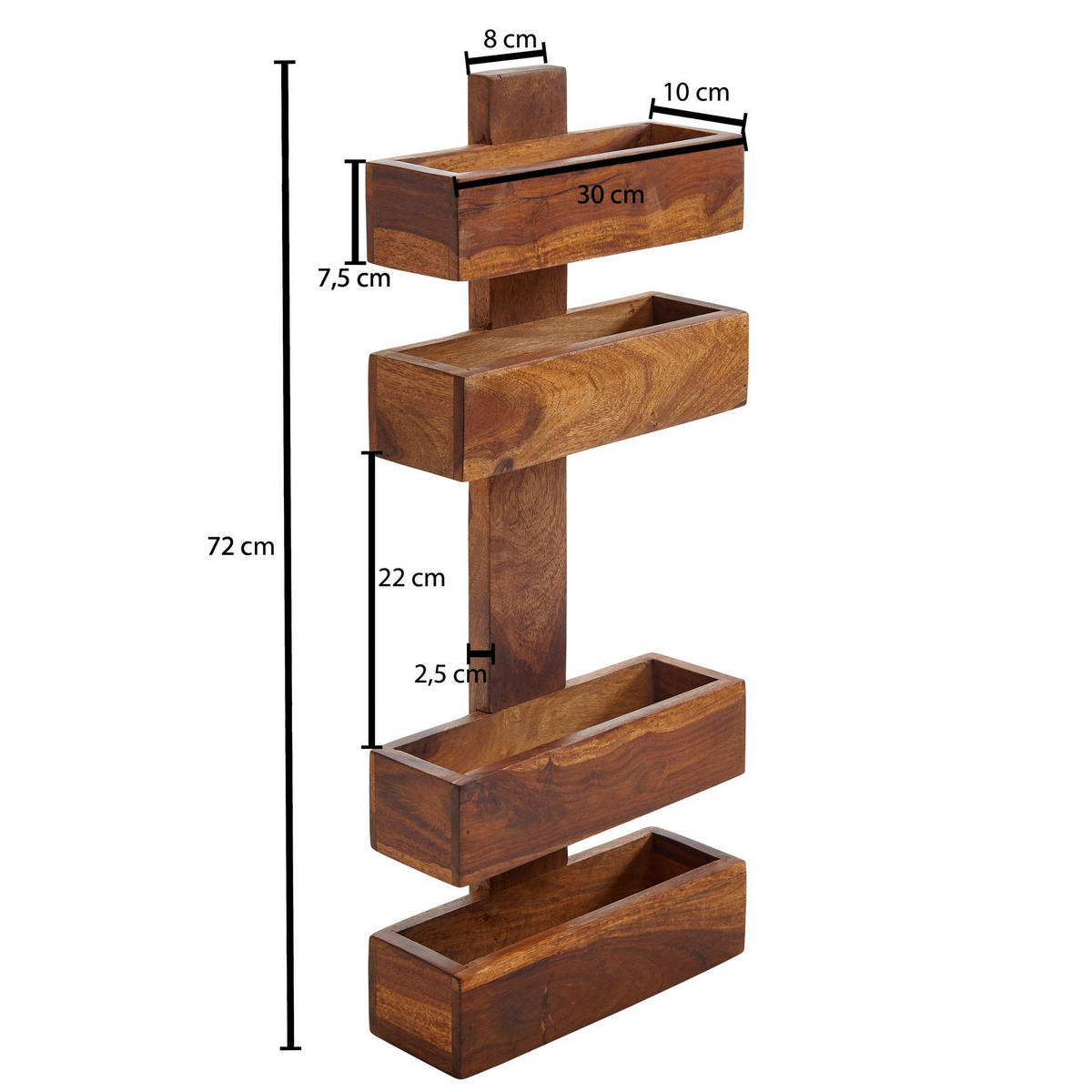 Zeitungsständer natur Echtholz B/H/T: ca. 30x72x10 cm Zeitungsständer - natur (30,00/72,00/10,00cm) - Wohnling