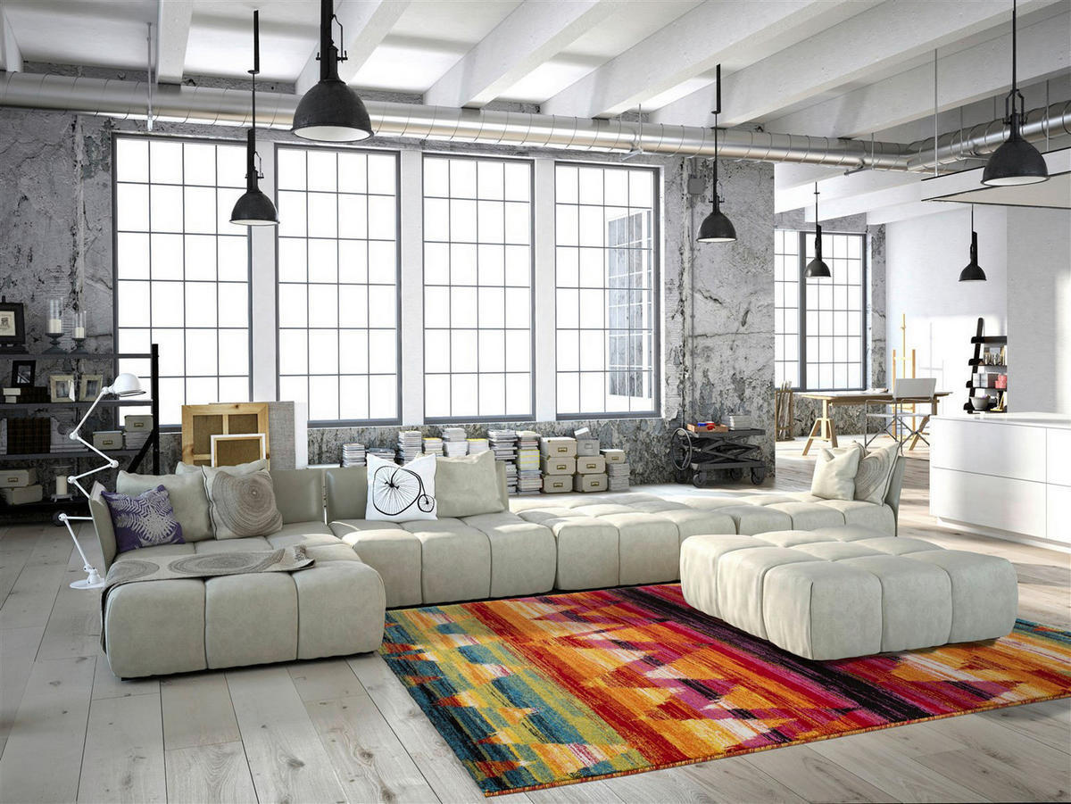 Kayoom Kurzflorteppich Guayama 245 mehrfarbig B/L: ca. 160x230 cm Guayama 245 - mehrfarbig (160,00/230,00cm) - Kayoom