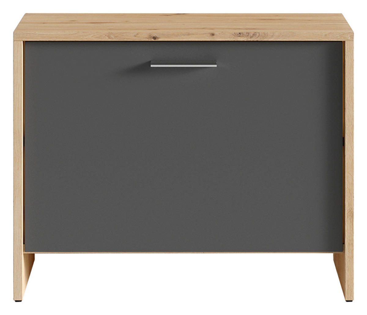 Sitzbank BEN Eiche Nachbildung anthrazit B/H/T: ca. 60x48x35 cm BEN - Eiche/anthrazit (60,00/48,00/35,00cm) - byLIVING