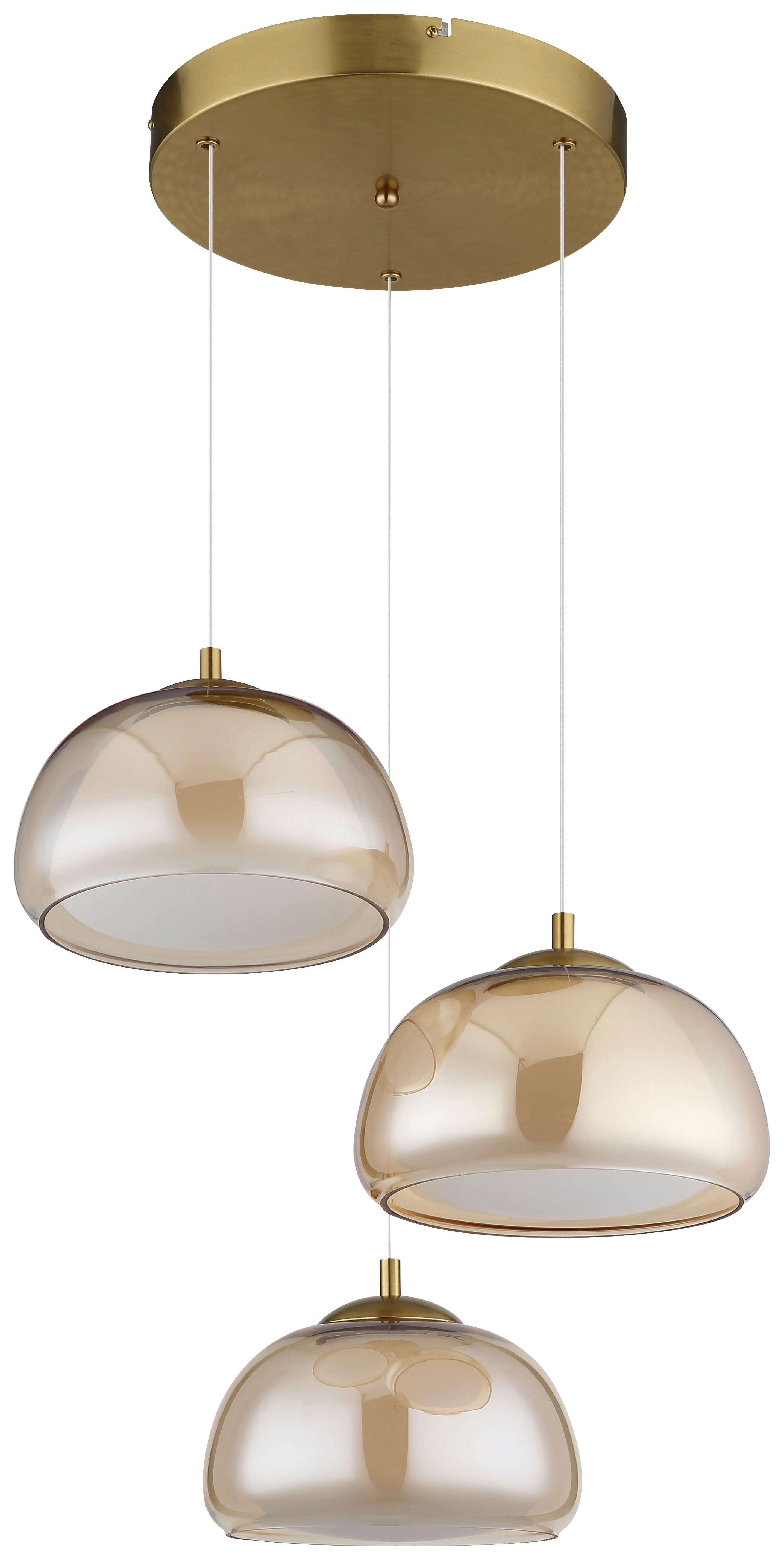 GLOBO Hängeleuchte gold Glas Metall B/H/L: ca. 53,5x26x57 cm Hängeleuchte-Avila - gold (57,00/53,50/26,00cm) - GLOBO