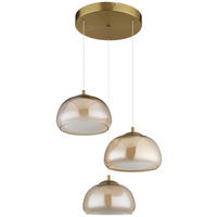 GLOBO Hängeleuchte gold Glas Metall B/H/L: ca. 53,5x26x57 cm Hängeleuchte-Avila - gold (57,00/53,50/26,00cm) - GLOBO