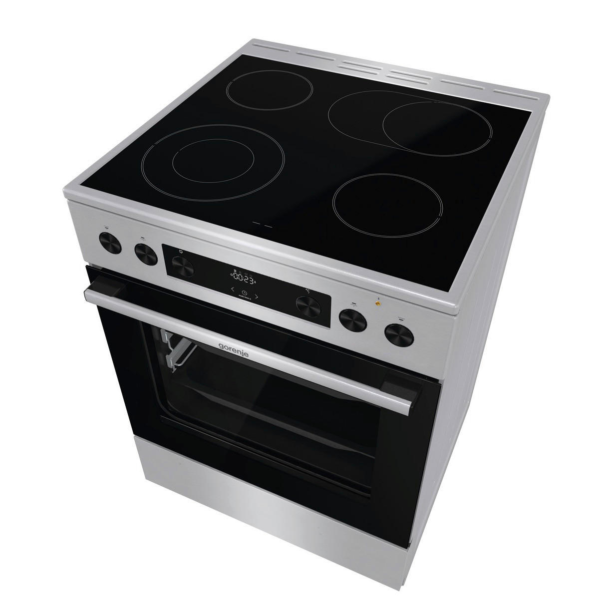 Gorenje Stand-Elektroherd GECS6C70XPA Edelstahloptik B/H/T: ca. 60x85x60 cm Stand-Elektroherd GECS6C70XPA - Edelstahloptik (60,00/85,00/60,00cm) - Gorenje