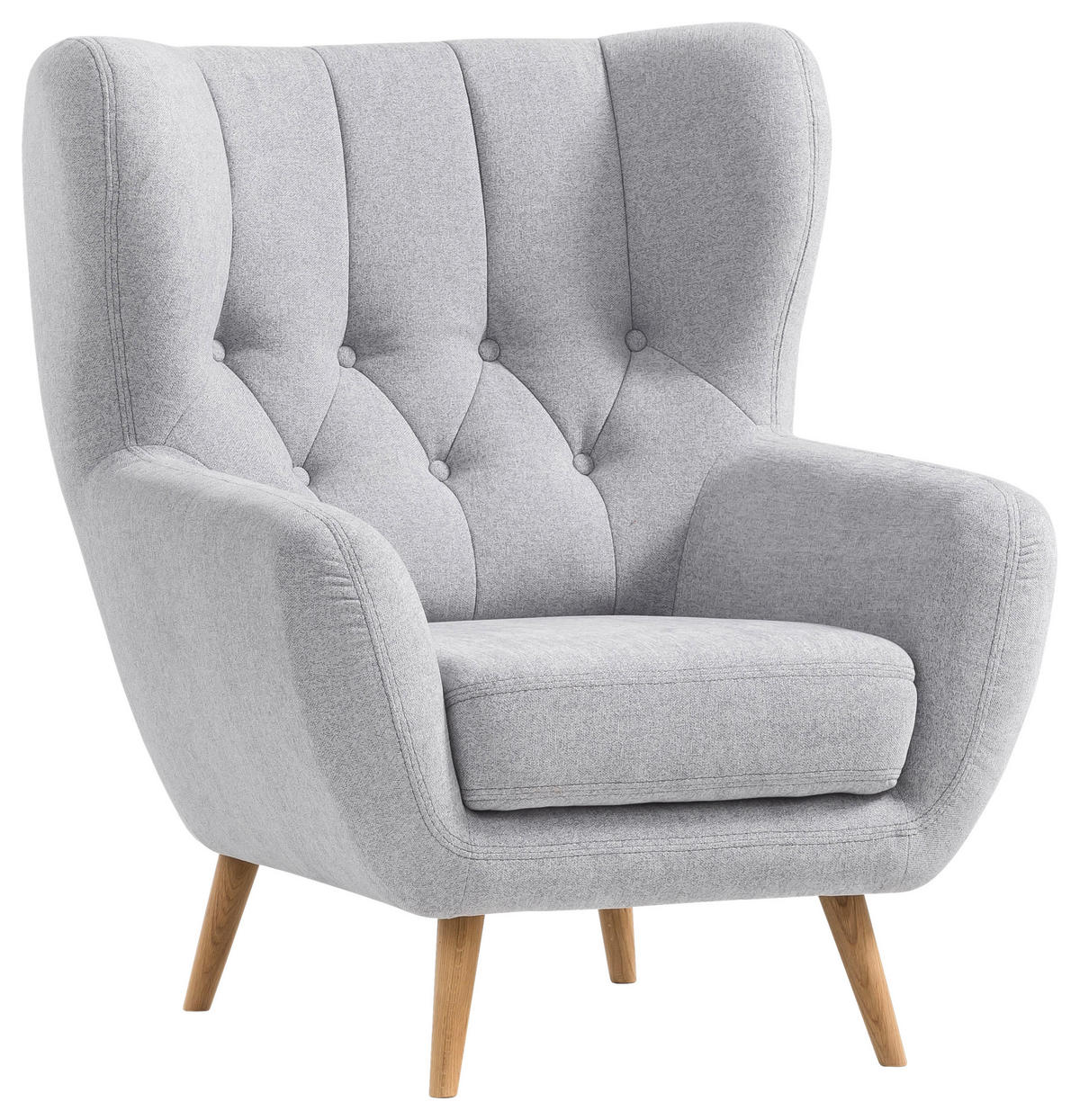 Sessel hellgrau B/H/T: ca. 87x101x95 cm Falun_1_Sessel - hellgrau (87,00/101,00/95,00cm)