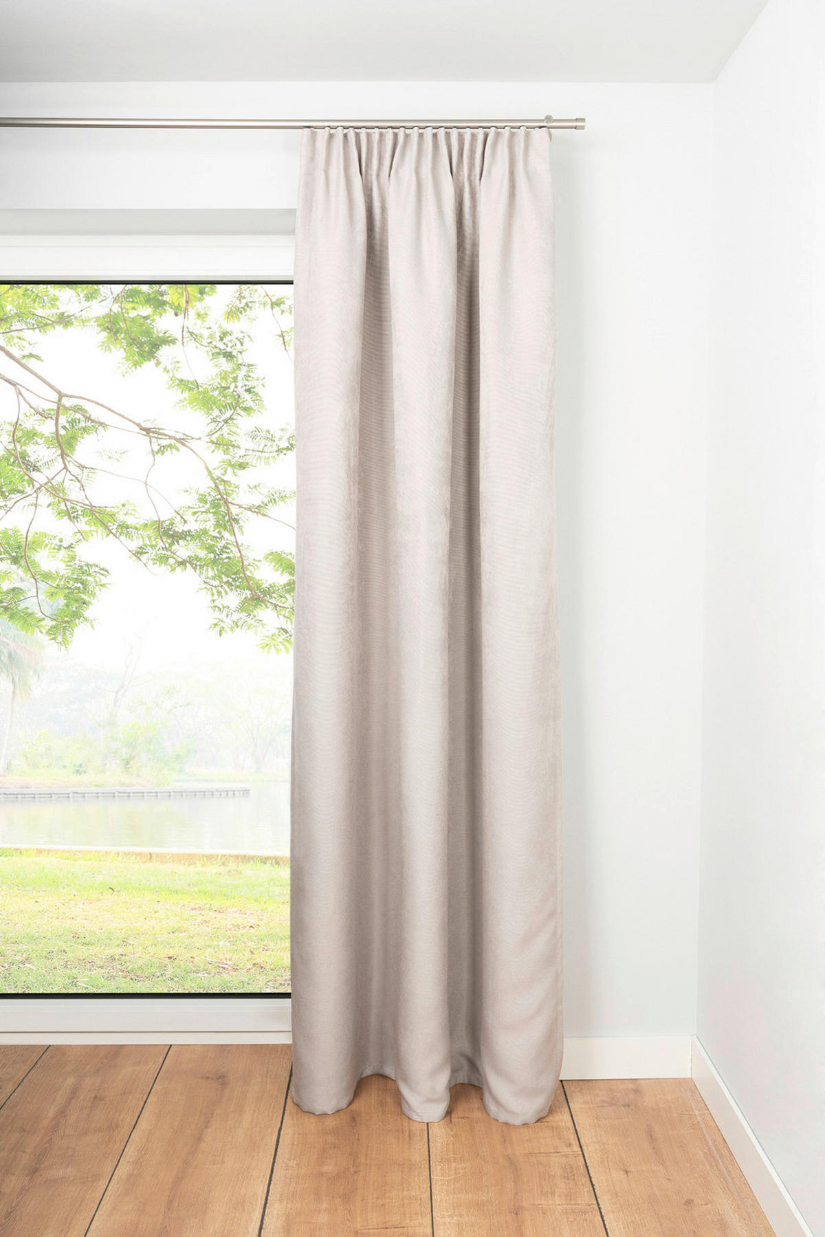Kombivorhang 2er Pack Dim grau B/L: ca. 135x300 cm Dim - grau (135,00/300,00cm)