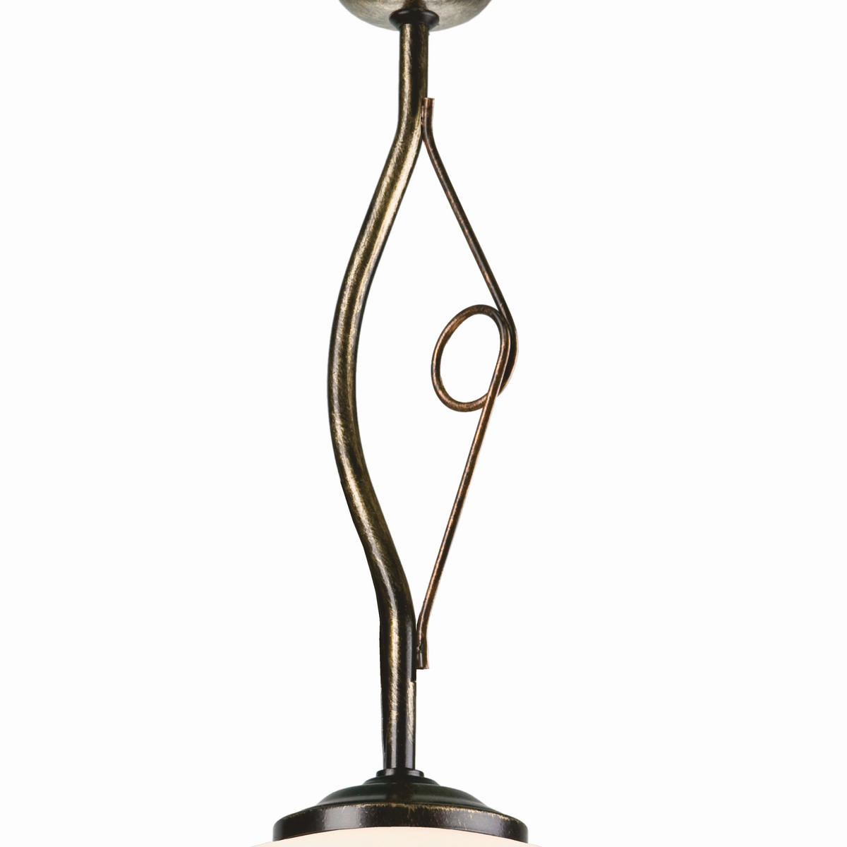 Lamkur Deckenleuchte schwarz Glas Stahl B/H/L: ca. 32,5x45x32,5 cm E27 1 Brennstellen RETRO - schwarz (32,50/32,50/45,00cm) - Lamkur