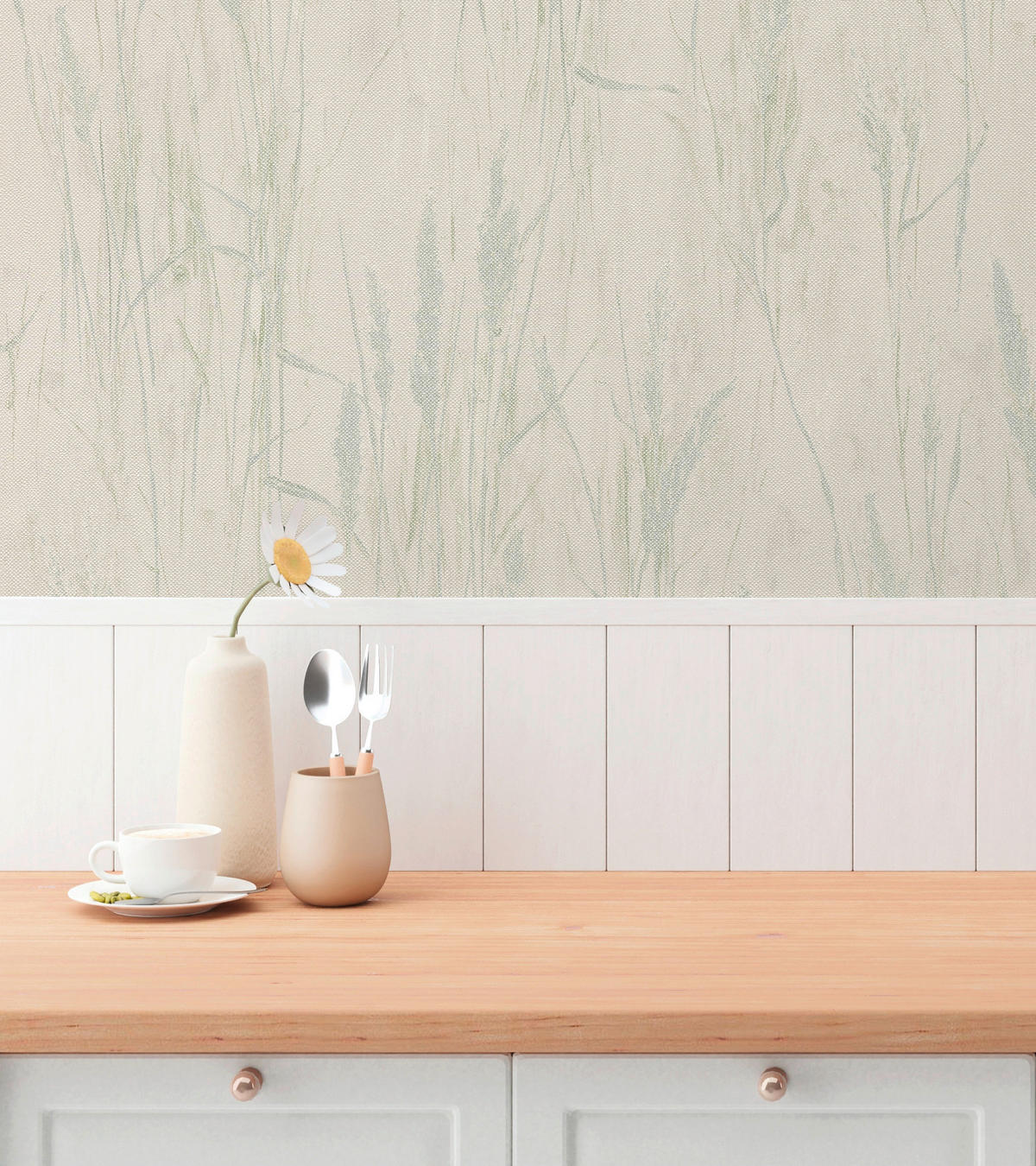 A.S.Création Vliestapete blau creme grün B/H/D: ca. 53x1005x8,5 cm Vliestapete - blau/creme (8,50/1005,00cm) - A.S.Creation